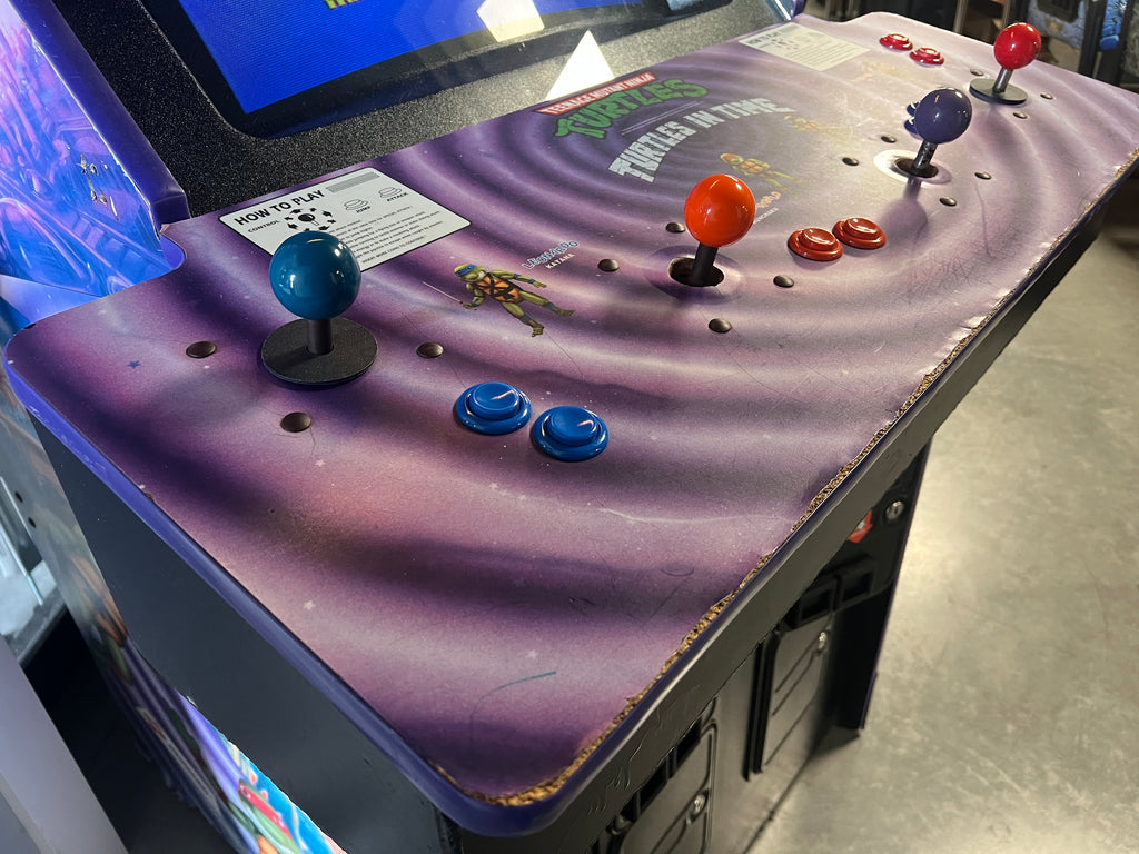 Teenage Mutant Ninja Turtles - TURTLES IN TIME 4 PLAYER Konami Arcade Game! ORIGINAL! Good Looking Arcade Cabinet - TMNT- TNT - Working Great!
