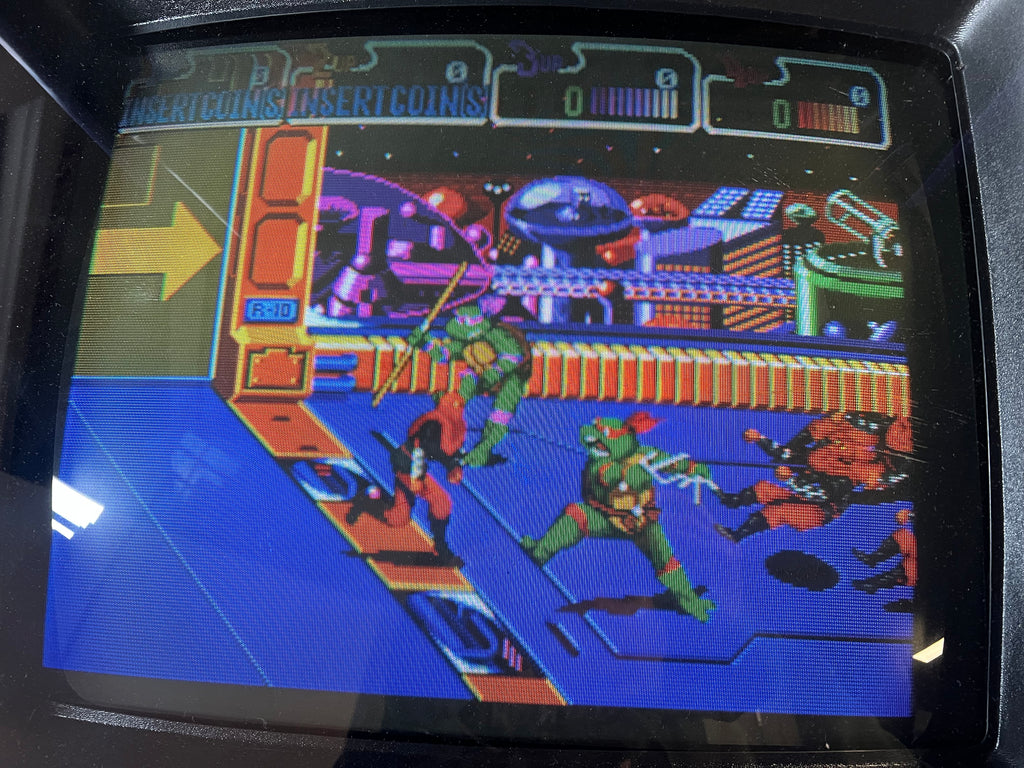 Teenage Mutant Ninja Turtles - TURTLES IN TIME 4 PLAYER Konami Arcade Game! ORIGINAL! Good Looking Arcade Cabinet - TMNT- TNT - Working Great!