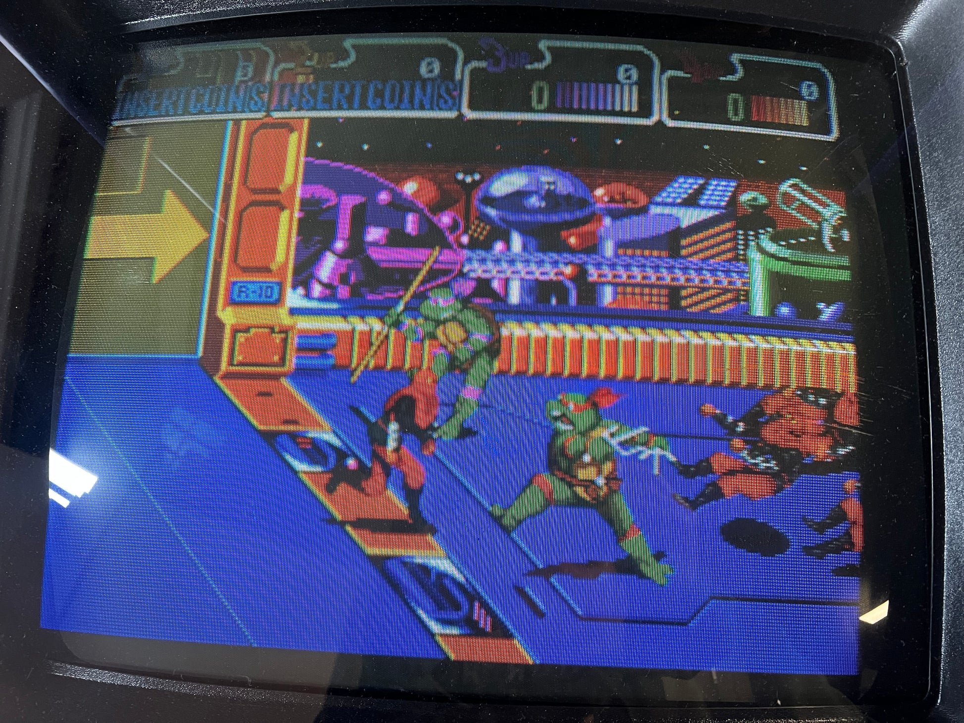 Teenage Mutant Ninja Turtles - TURTLES IN TIME 4 PLAYER Konami Arcade Game! ORIGINAL! Good Looking Arcade Cabinet - TMNT- TNT - Working Great!