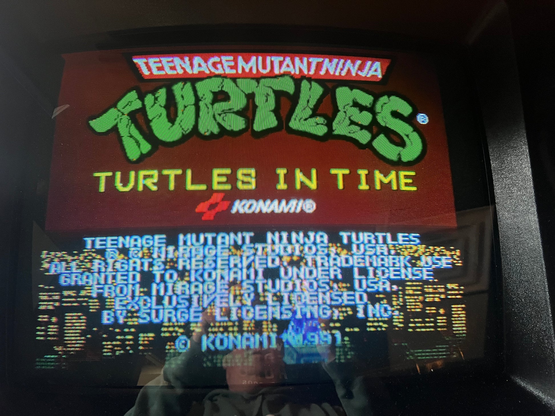 Teenage Mutant Ninja Turtles - TURTLES IN TIME 4 PLAYER Konami Arcade Game! ORIGINAL! Good Looking Arcade Cabinet - TMNT- TNT - Working Great!