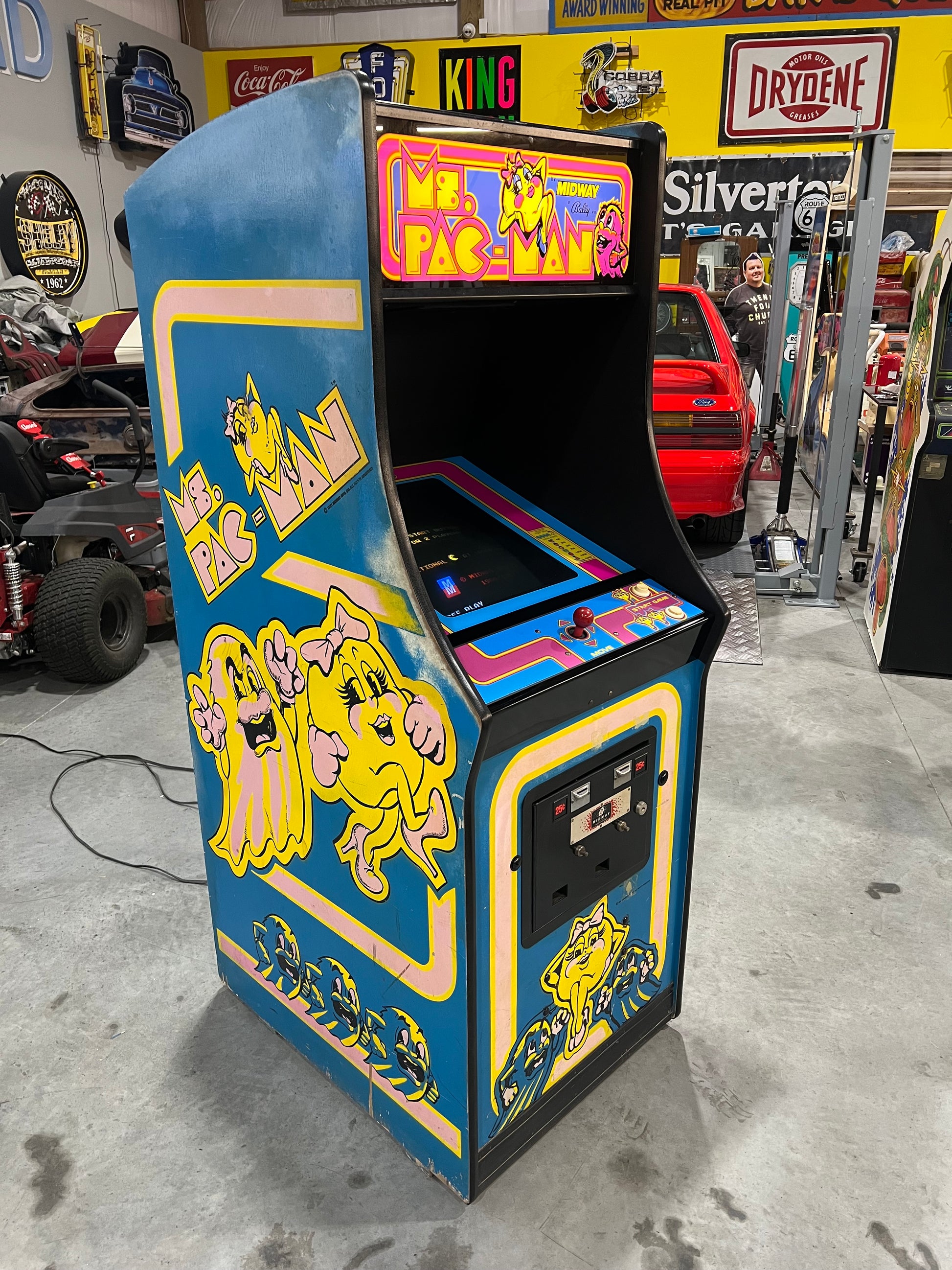 Original Ms Pac-Man Arcade Game Speed Chip - Nice Original Ms PacMan Cabinet - Works 100%