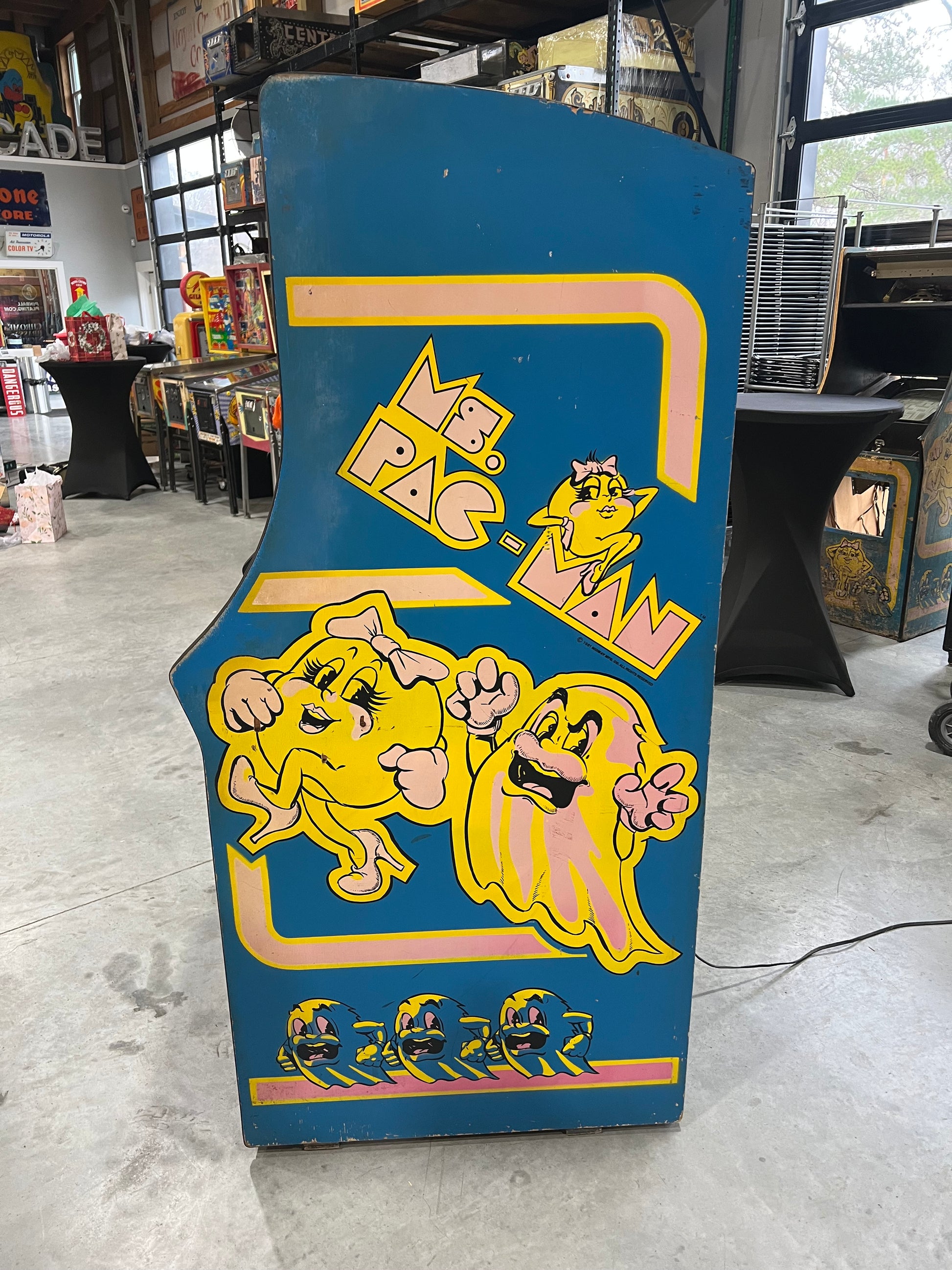 Original Ms Pac-Man Arcade Game Speed Chip - Nice Original Ms PacMan Cabinet - Works 100%
