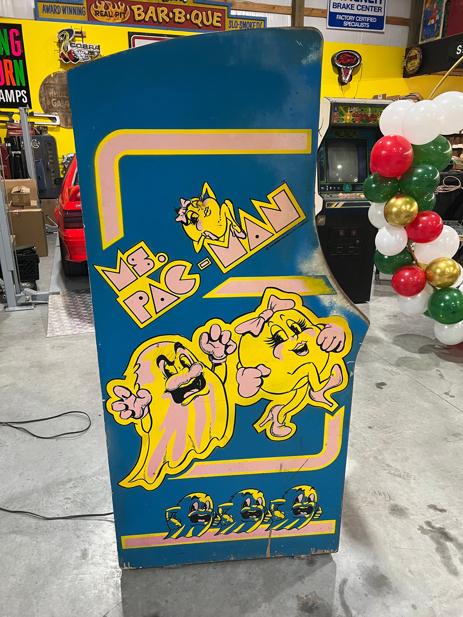 Original Ms Pac-Man Arcade Game Speed Chip - Nice Original Ms PacMan Cabinet - Works 100%