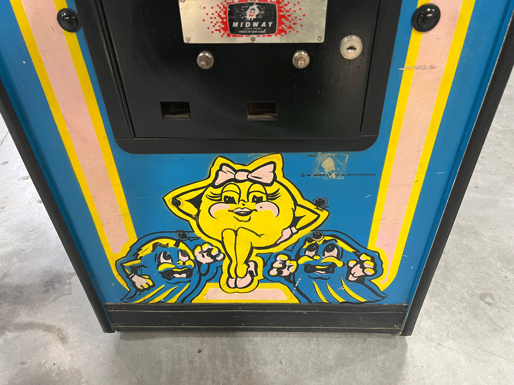 Original Ms Pac-Man Arcade Game Speed Chip - Nice Original Ms PacMan Cabinet - Works 100%