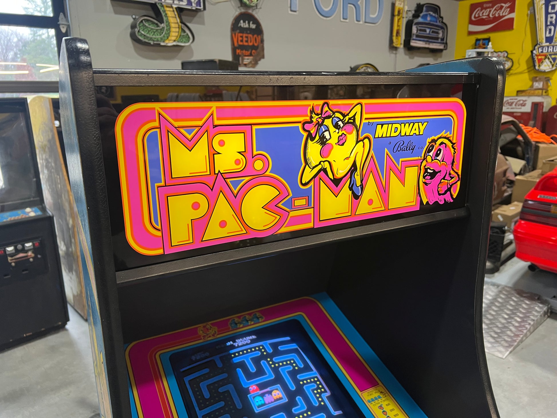Original Ms Pac-Man Arcade Game Speed Chip - Nice Original Ms PacMan Cabinet - Works 100%