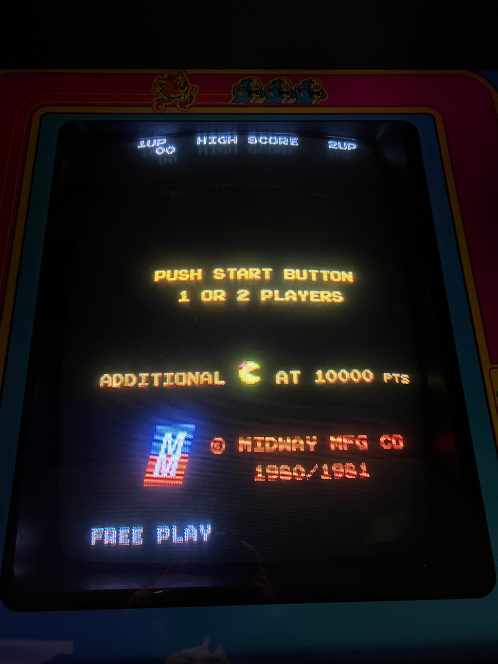 Original Ms Pac-Man Arcade Game Speed Chip - Nice Original Ms PacMan Cabinet - Works 100%