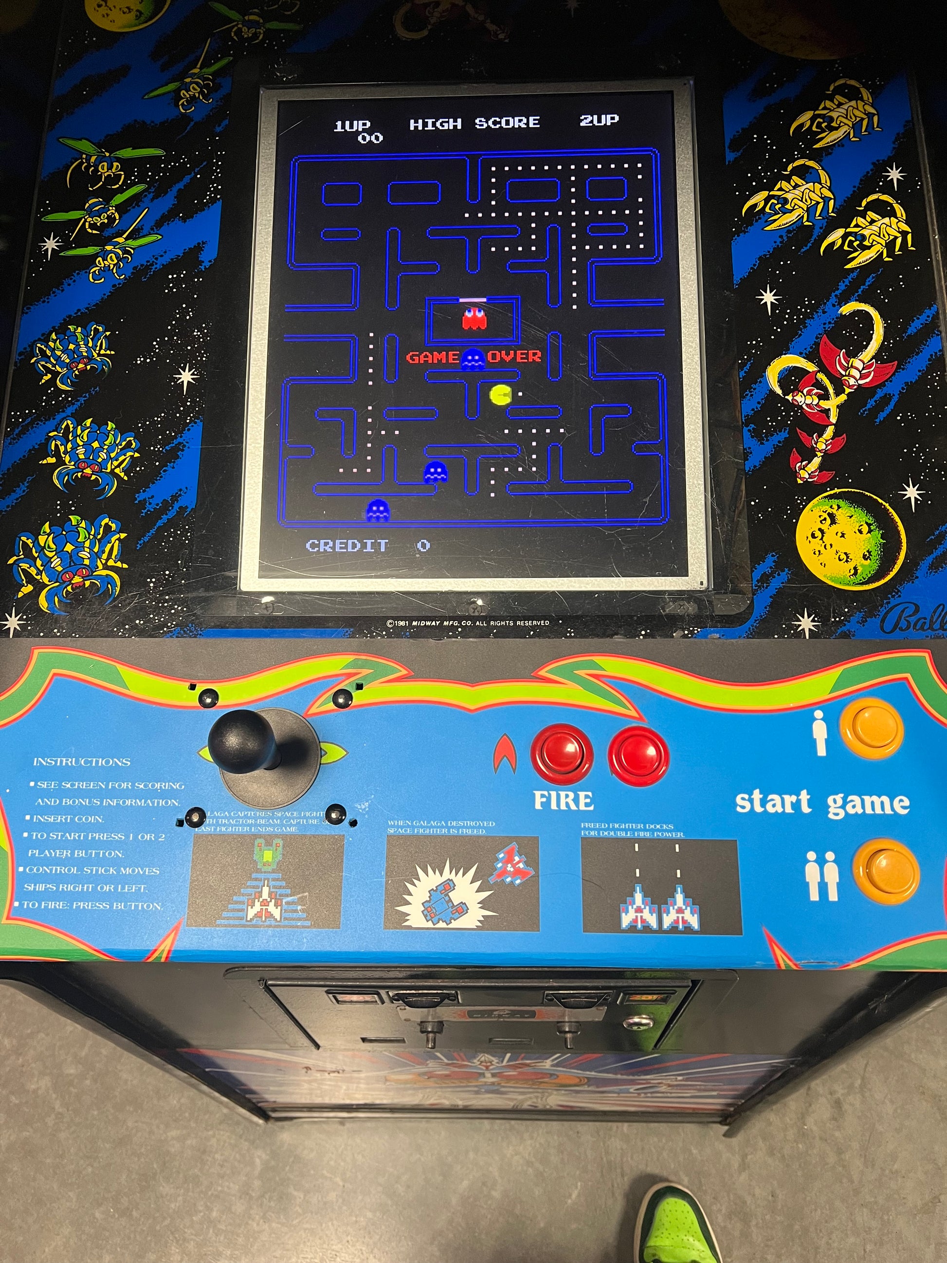 Galaga Mutigame Arcade Game 60 Games in 1 Cabinet - Original Galaga Cabinet - Works 100% - 1 Year Warranty