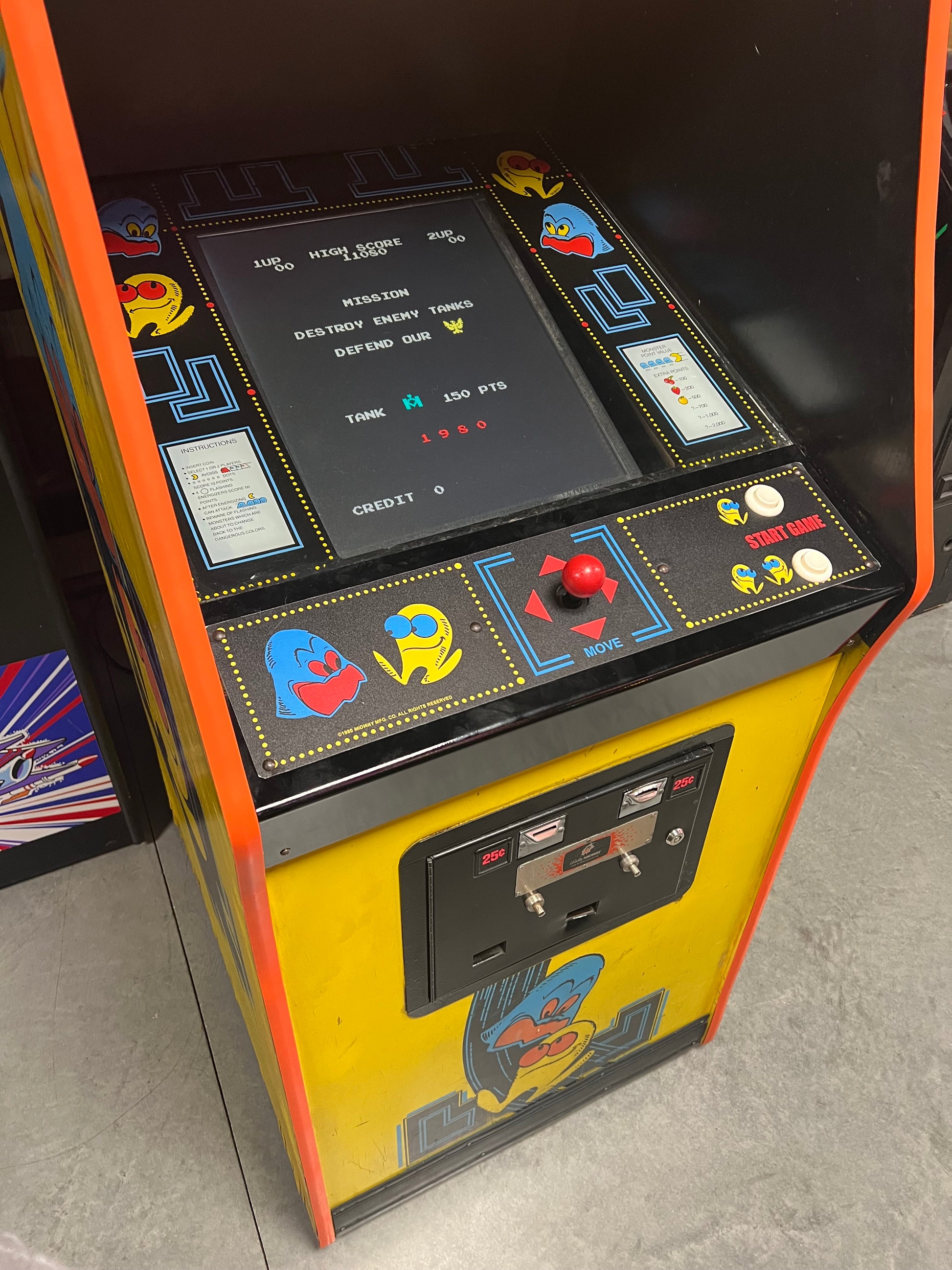 Pac-Man Multicade Mutigame Arcade Game 60 Games in 1 Cabinet - Original PacMan Cabinet - Works 100% - 1 Year Warranty