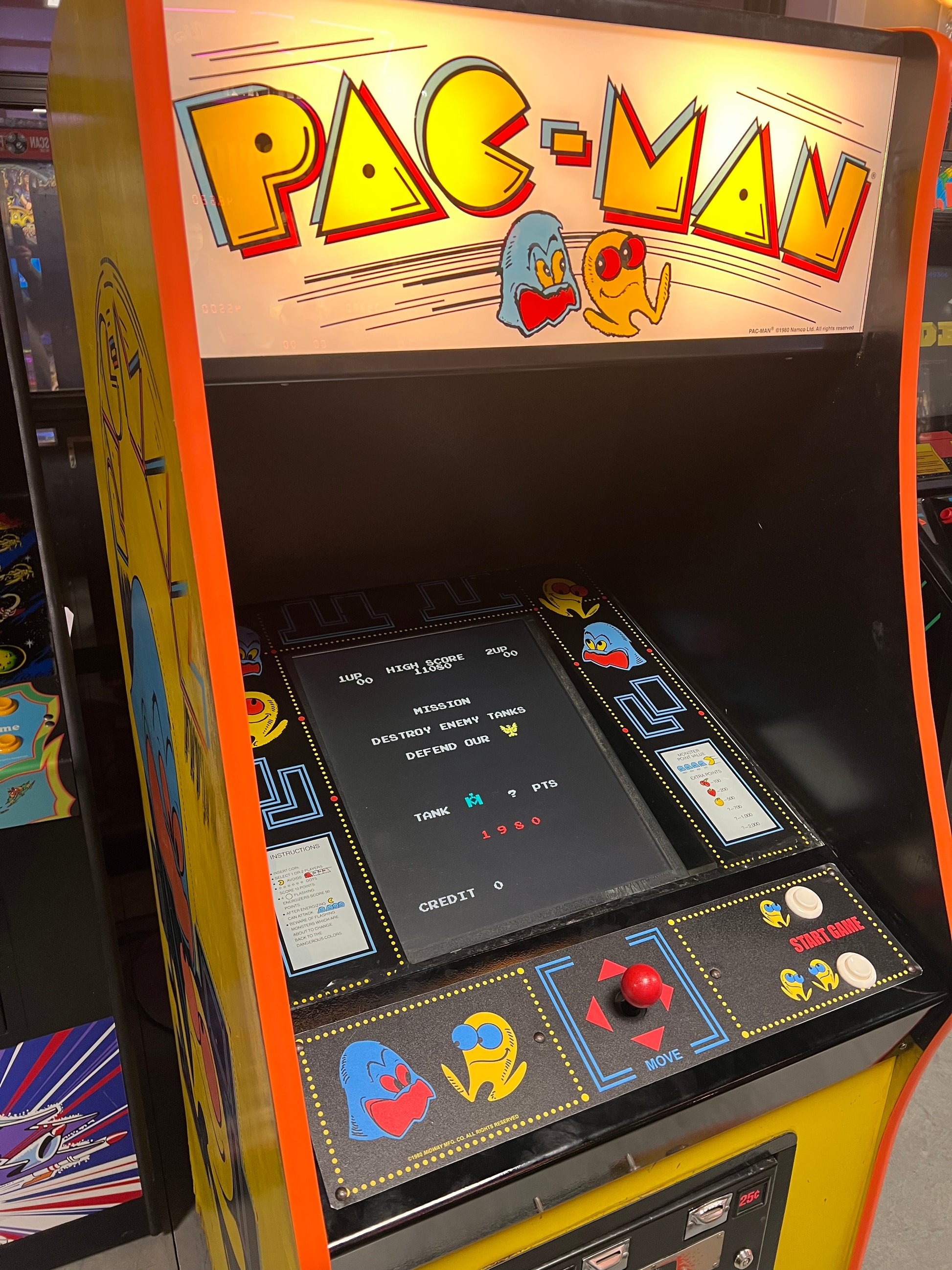 Pac-Man Multicade Mutigame Arcade Game 60 Games in 1 Cabinet - Original PacMan Cabinet - Works 100% - 1 Year Warranty