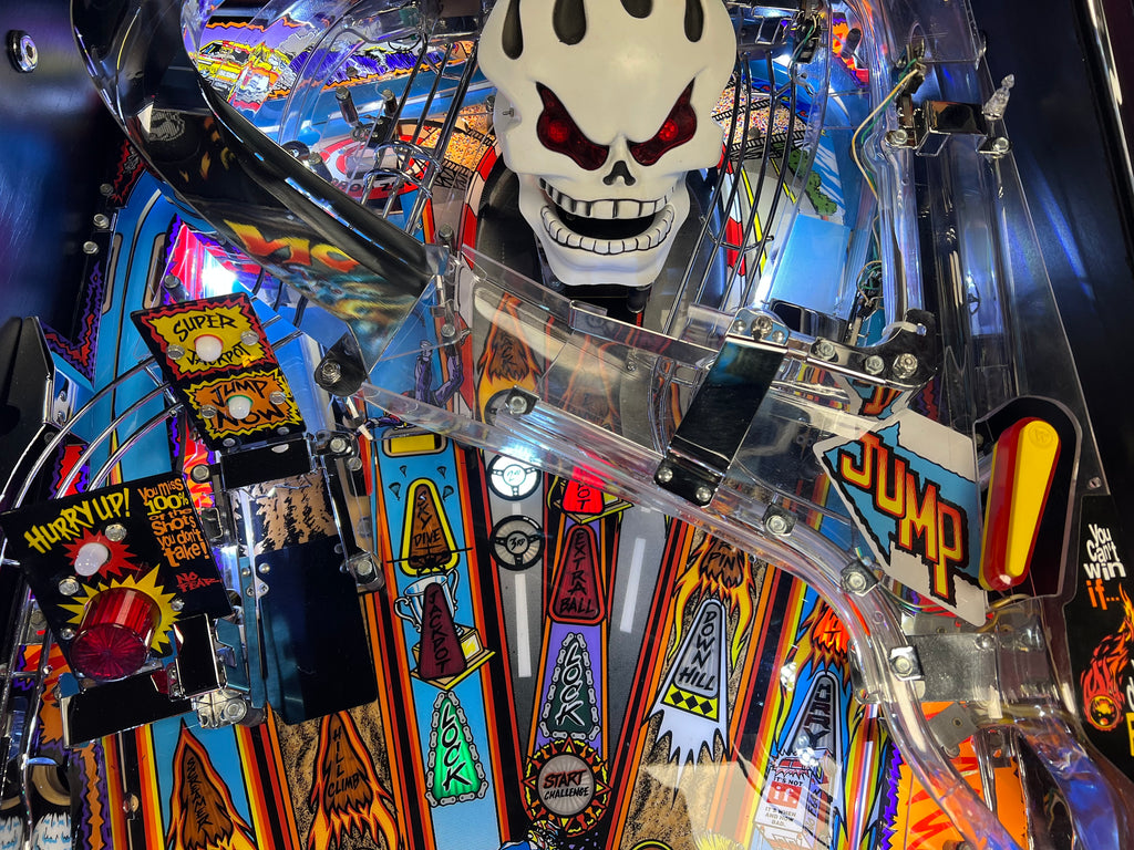 NO FEAR - HRA CHROME EDITION - 1995 Williams Pinball Machine - OVER-RESTORED - NEW CAB - NOS CLEARED PLAYFIELD - SUPER FUN GAME! WORKS 100%
