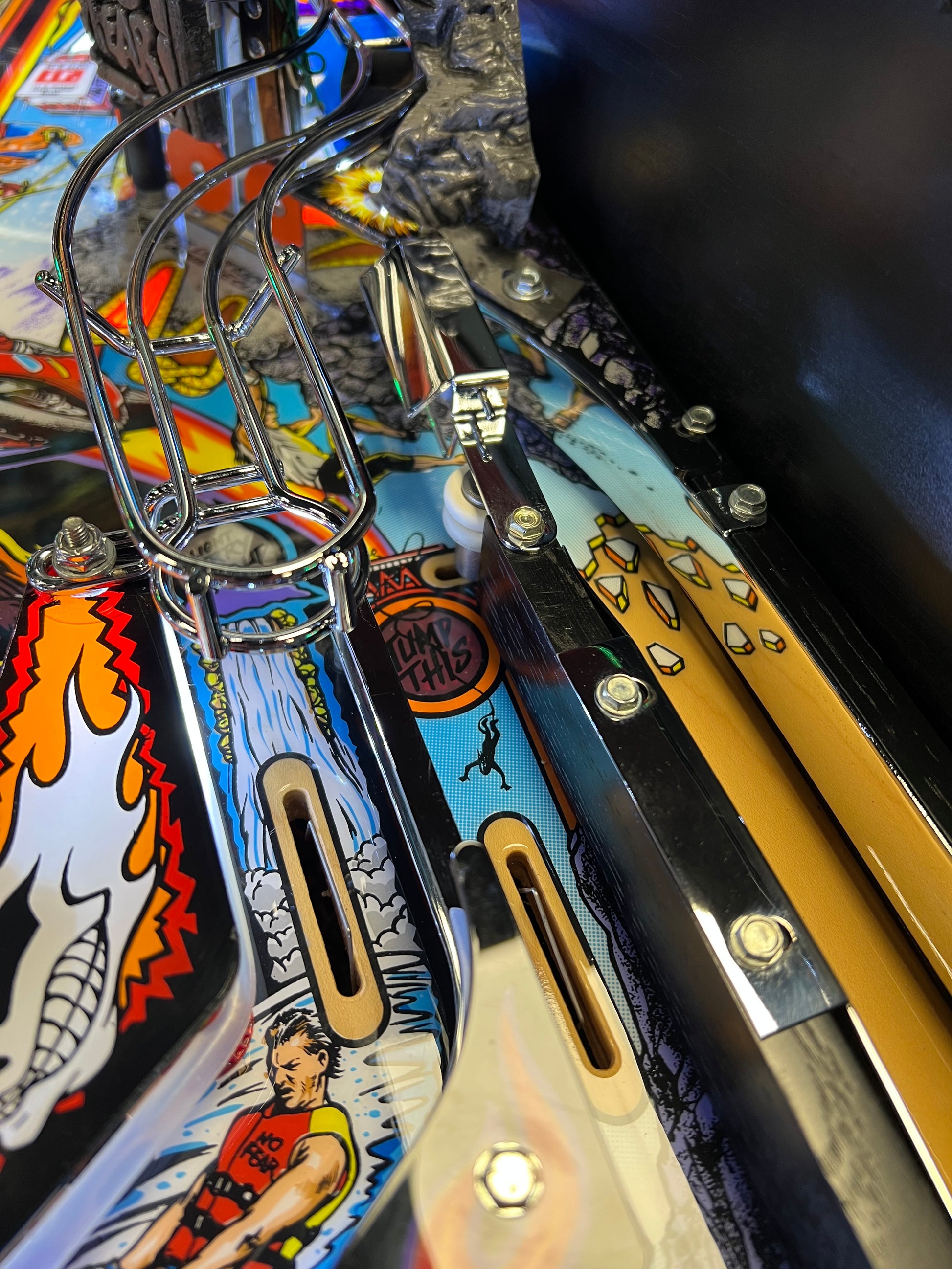 NO FEAR - HRA CHROME EDITION - 1995 Williams Pinball Machine - OVER-RESTORED - NEW CAB - NOS CLEARED PLAYFIELD - SUPER FUN GAME! WORKS 100%