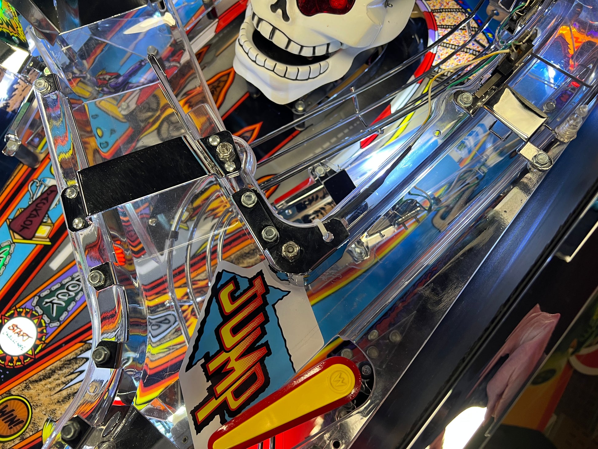 NO FEAR - HRA CHROME EDITION - 1995 Williams Pinball Machine - OVER-RESTORED - NEW CAB - NOS CLEARED PLAYFIELD - SUPER FUN GAME! WORKS 100%