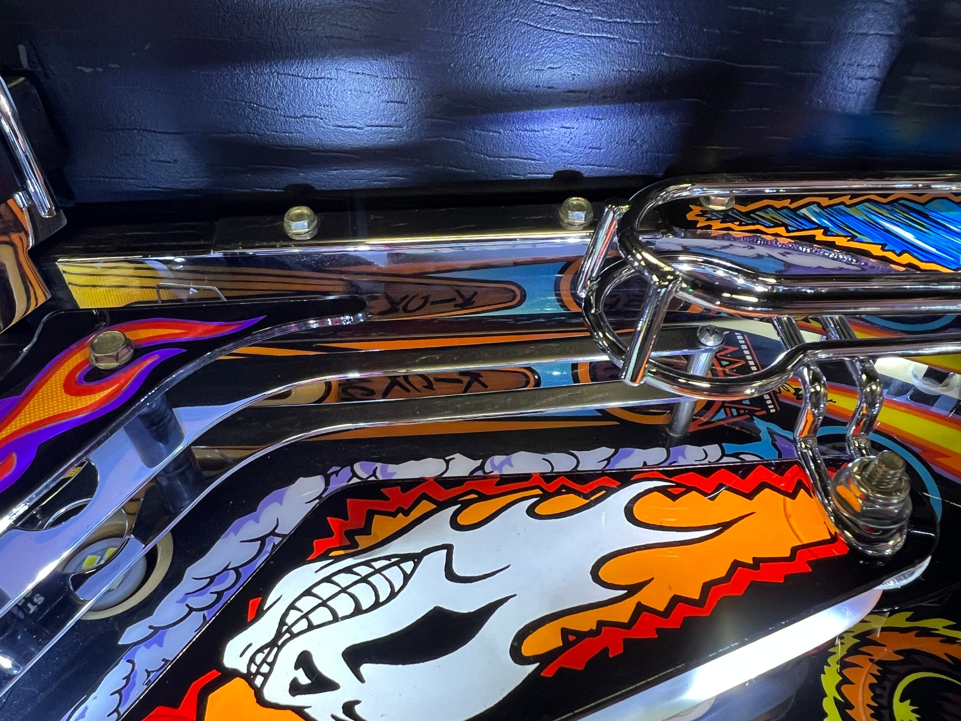 NO FEAR - HRA CHROME EDITION - 1995 Williams Pinball Machine - OVER-RESTORED - NEW CAB - NOS CLEARED PLAYFIELD - SUPER FUN GAME! WORKS 100%