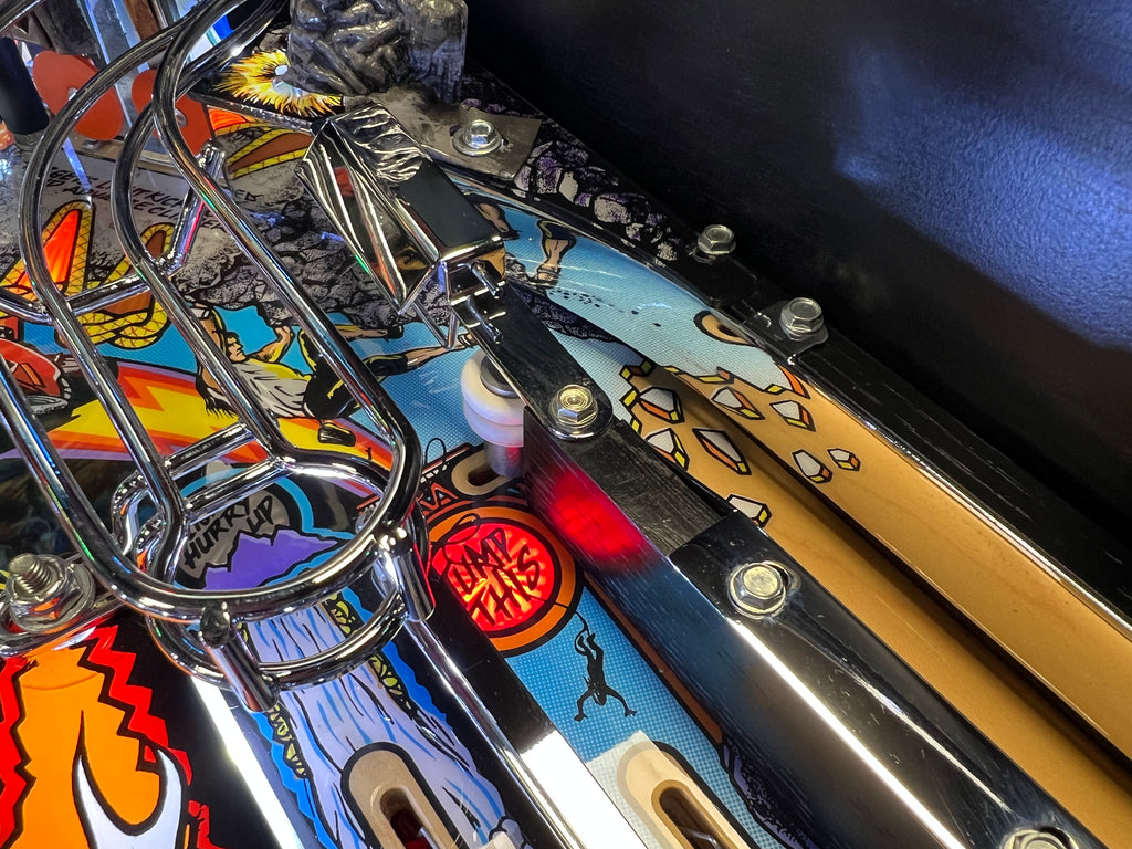 NO FEAR - HRA CHROME EDITION - 1995 Williams Pinball Machine - OVER-RESTORED - NEW CAB - NOS CLEARED PLAYFIELD - SUPER FUN GAME! WORKS 100%