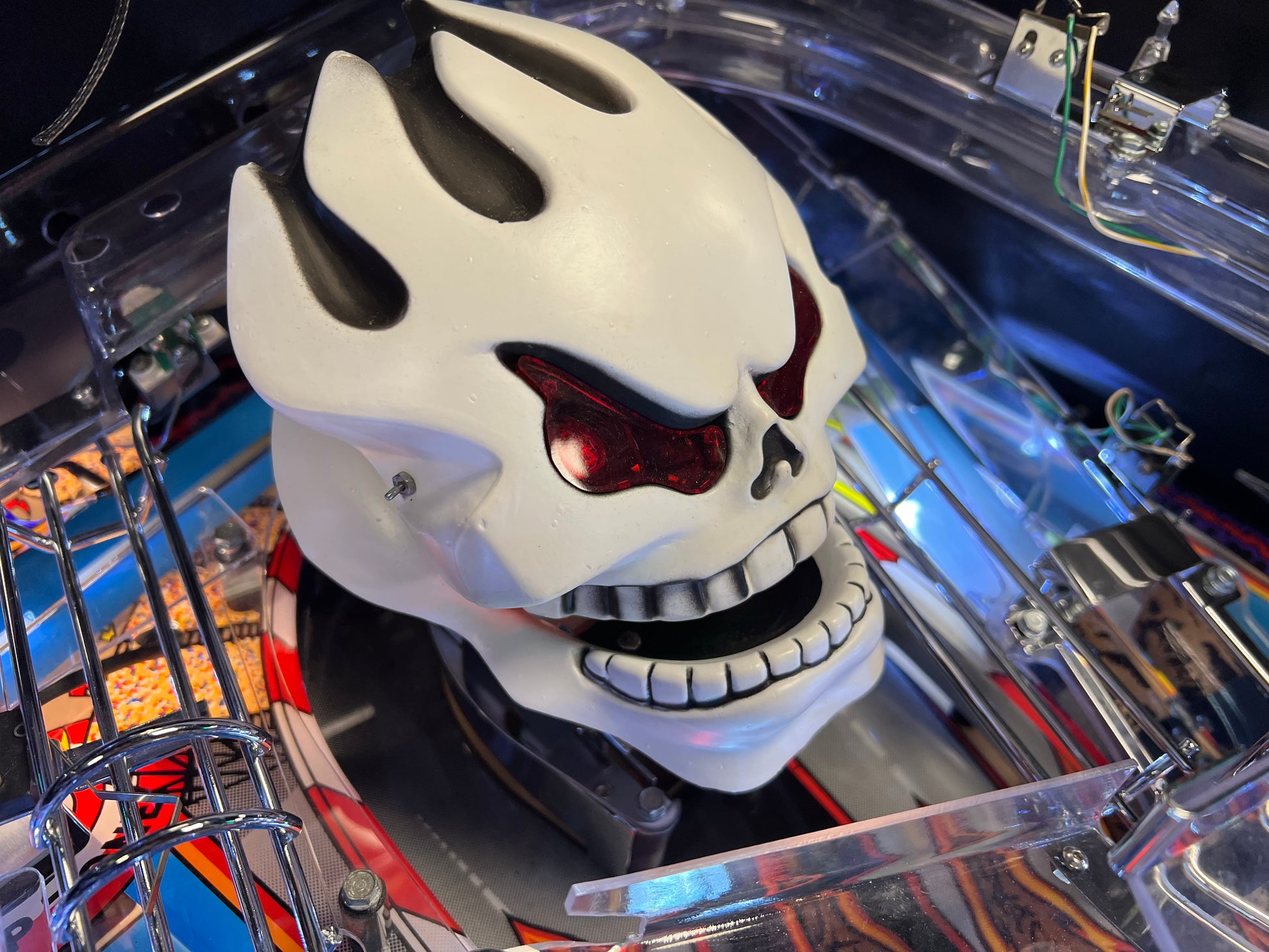 NO FEAR - HRA CHROME EDITION - 1995 Williams Pinball Machine - OVER-RESTORED - NEW CAB - NOS CLEARED PLAYFIELD - SUPER FUN GAME! WORKS 100%