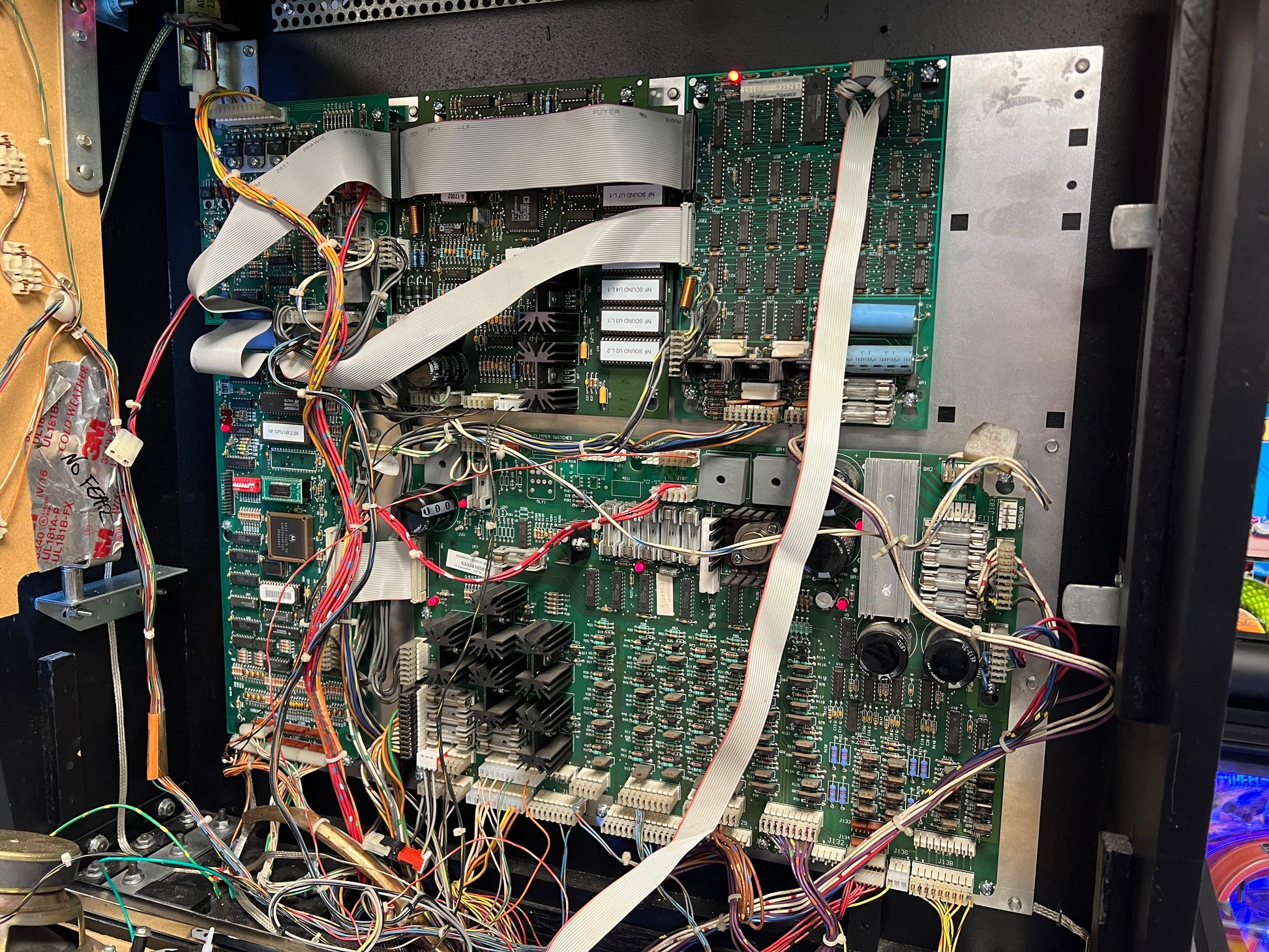 NO FEAR - HRA CHROME EDITION - 1995 Williams Pinball Machine - OVER-RESTORED - NEW CAB - NOS CLEARED PLAYFIELD - SUPER FUN GAME! WORKS 100%