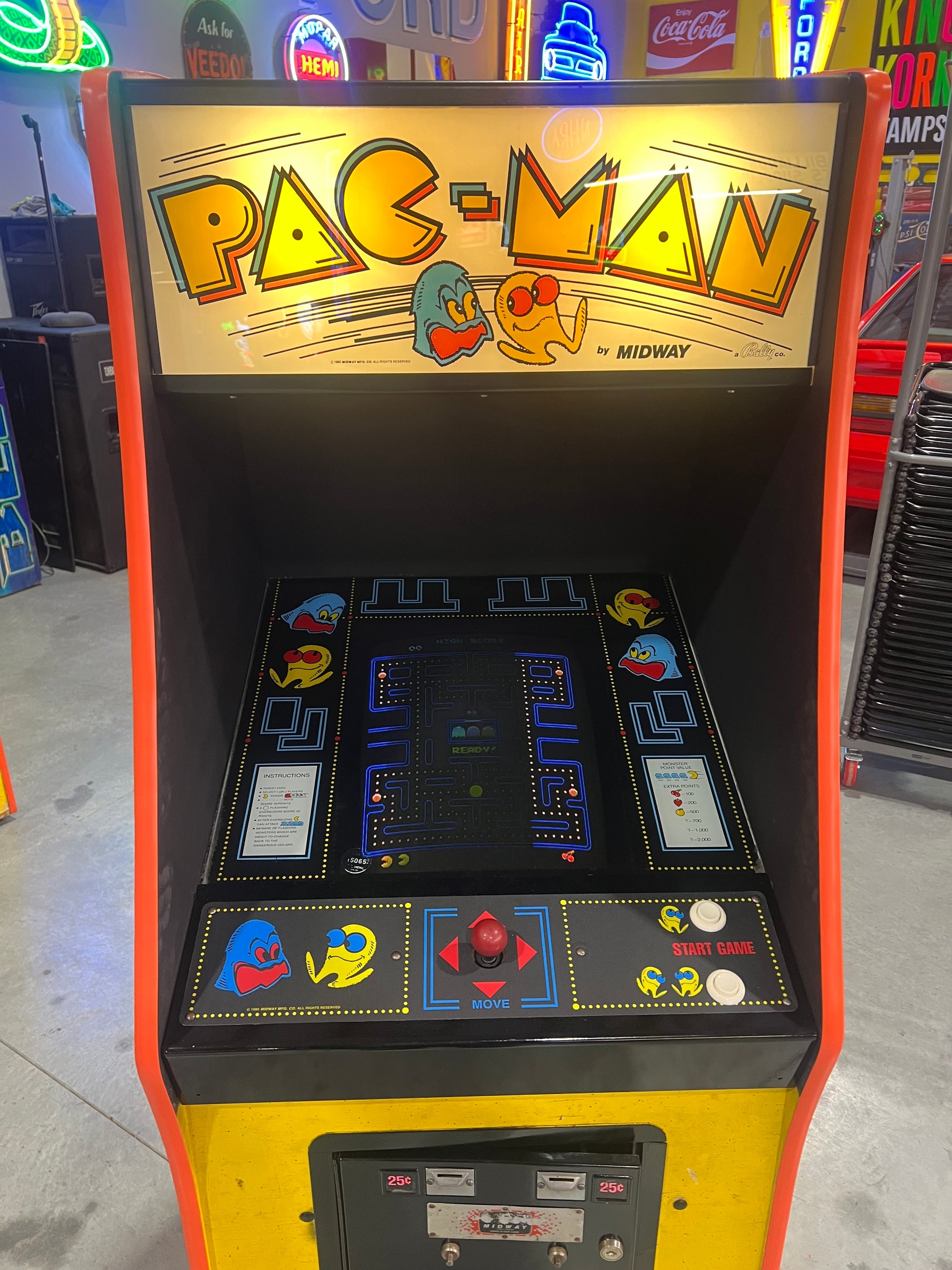 Pac-Man Arcade Game - Original Game - Works 100% Used PACMAN