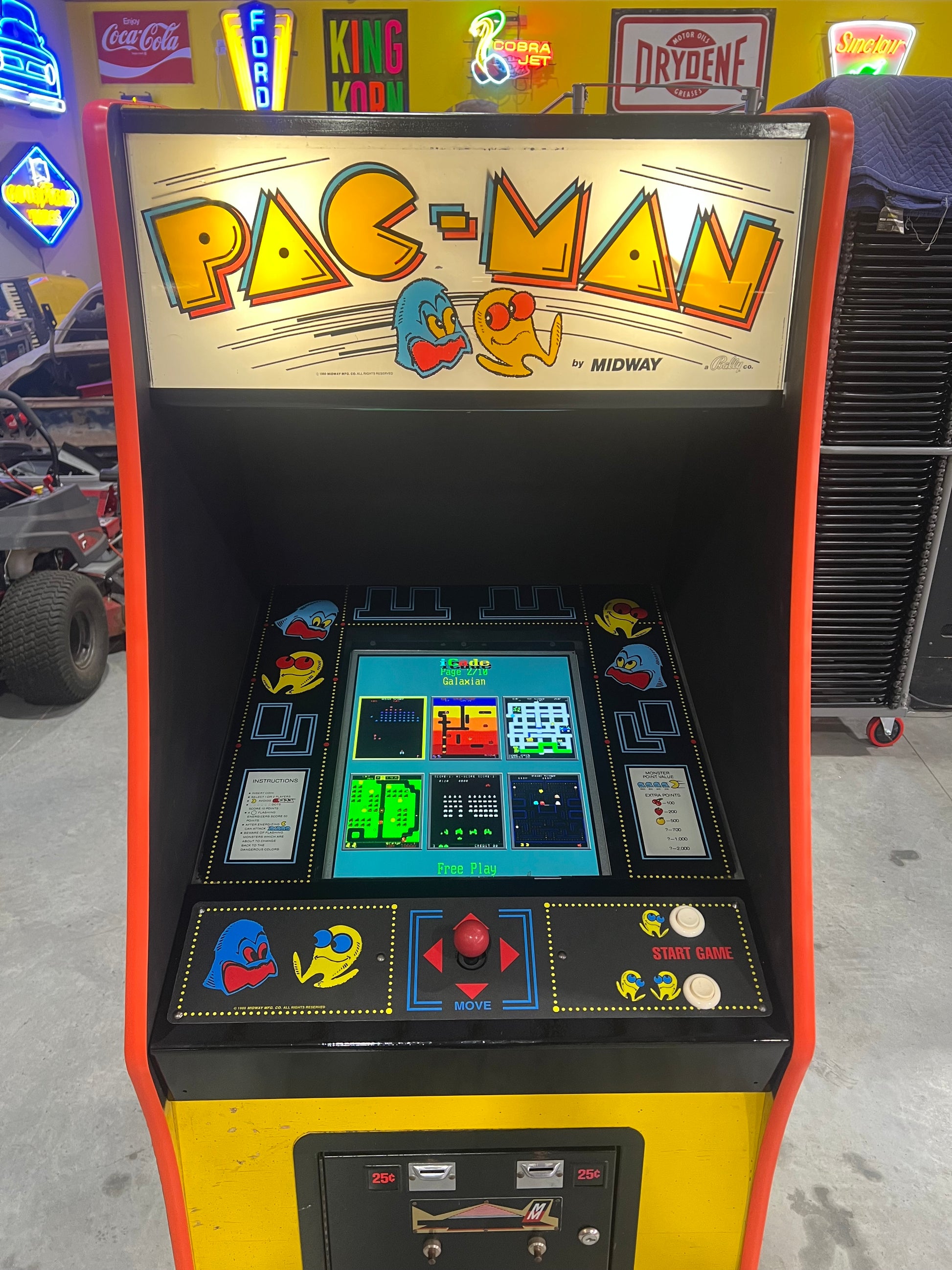 Pac-Man Multicade Mutigame Arcade Game 60 Games in 1 Cabinet - Original PacMan Cabinet - Works 100% - 1 Year Warranty