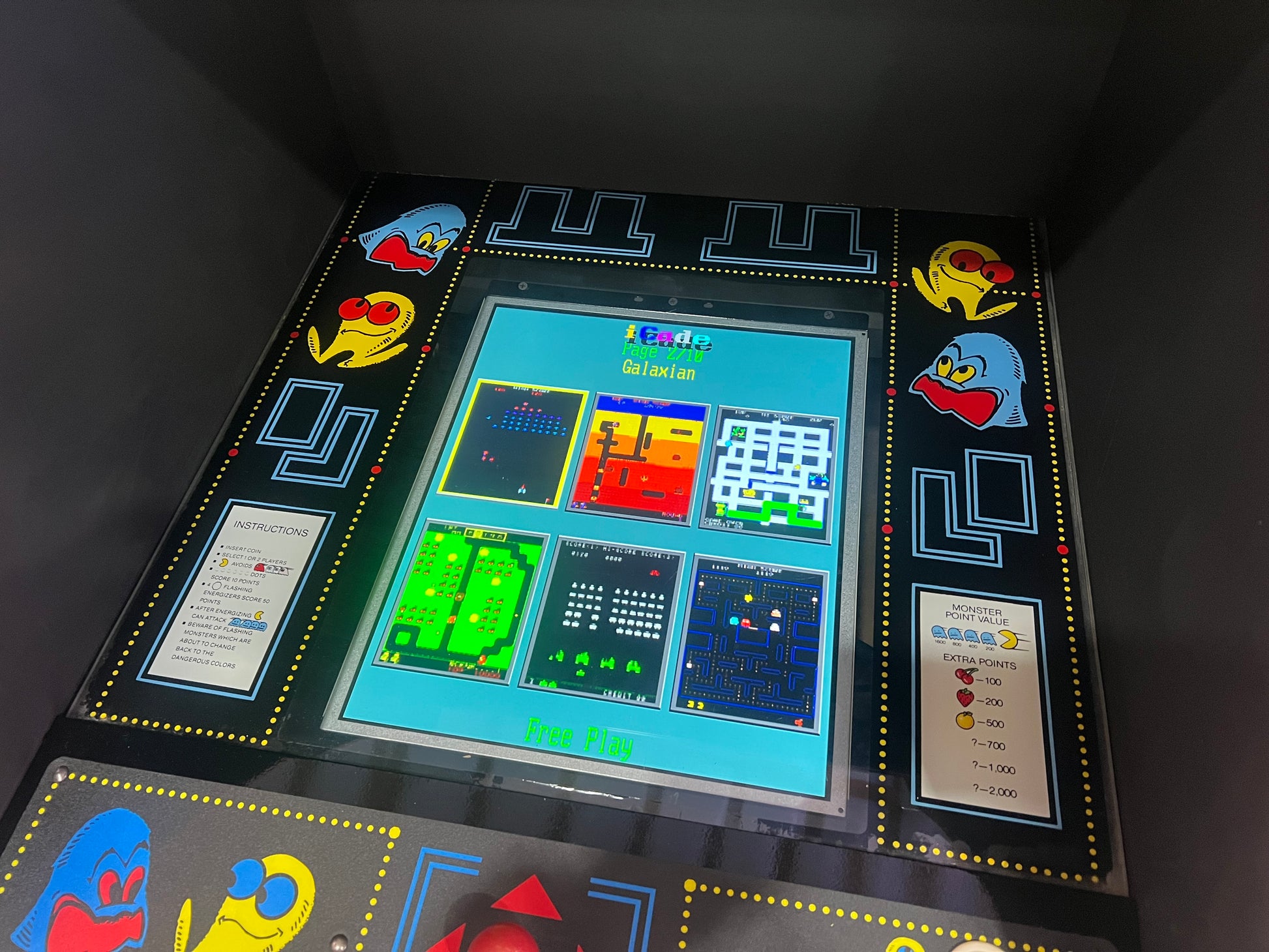 Pac-Man Multicade Mutigame Arcade Game 60 Games in 1 Cabinet - Original PacMan Cabinet - Works 100% - 1 Year Warranty