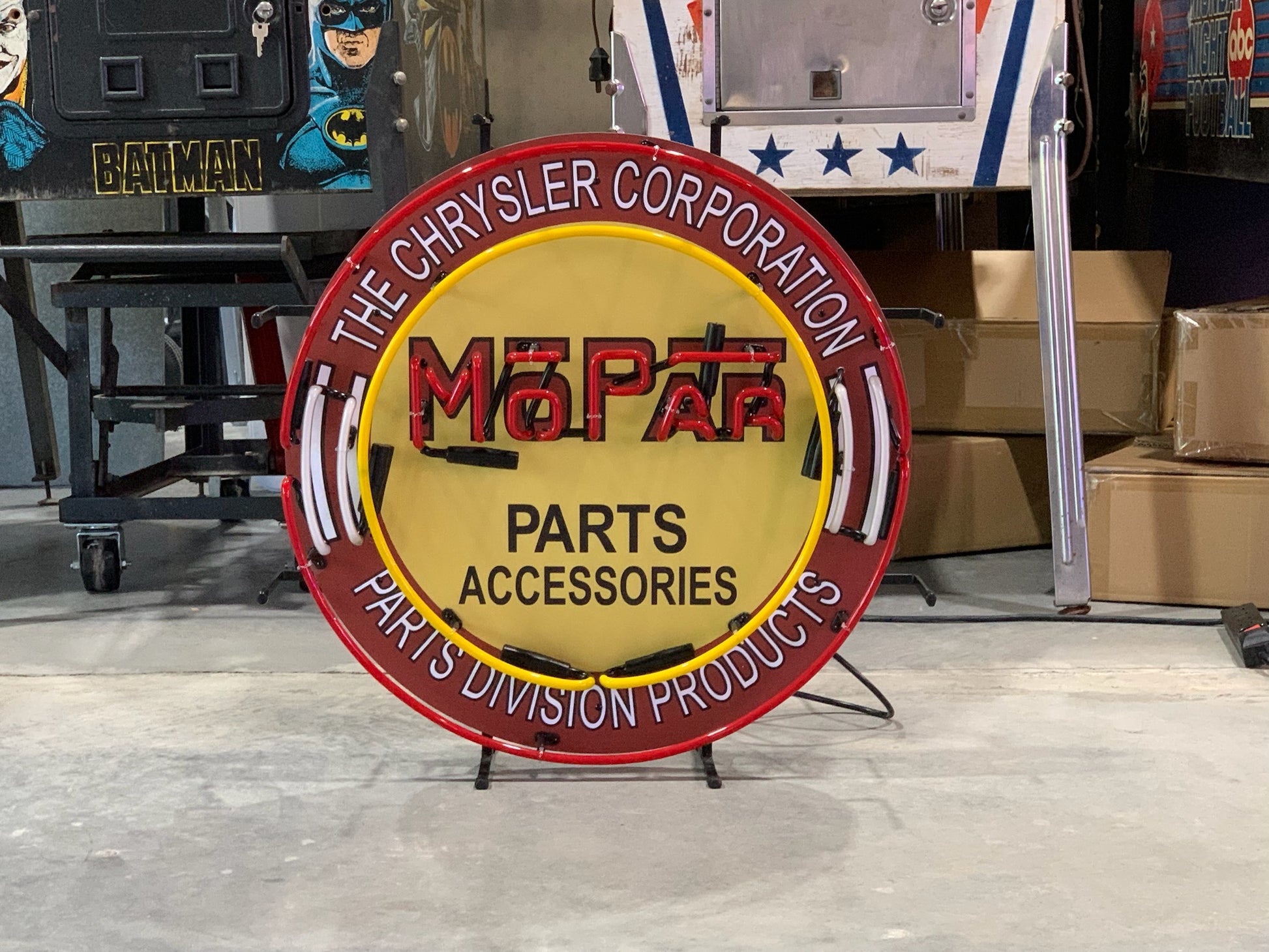 MOPAR PARTS AND ACCESSORIES NEON SIGN - Ready for Your Garage, Game Room or Man Cave!! REAL NEON!