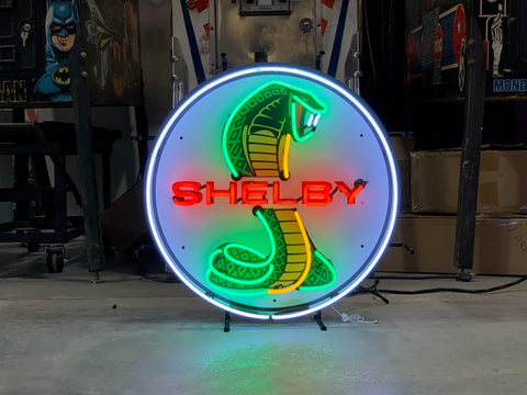 SHELBY COBRA MUSTANG NEON SIGN - Ready for Your Garage, Game Room or Man Cave!! REAL NEON!