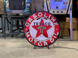 TEXACO GASOLINE MOTOR OIL NEON SIGN - Ready for Your Garage, Game Room or Man Cave!! REAL NEON!