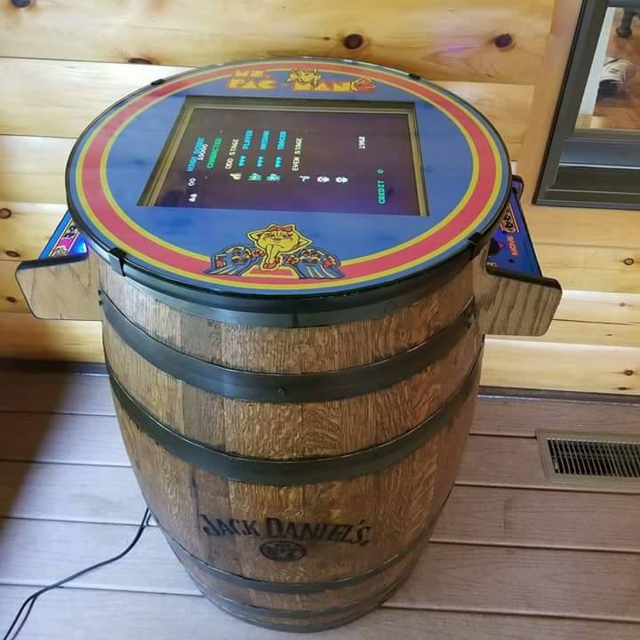 Tennessee Whiskey Barrel Multigame - Sixty Classic Games in One Unit - 1 Year Warranty! Used Barrel
