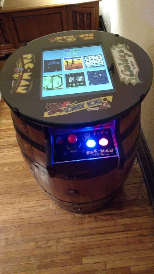 Tennessee Whiskey Barrel Multigame - Sixty Classic Games in One Unit - 1 Year Warranty! Used Barrel
