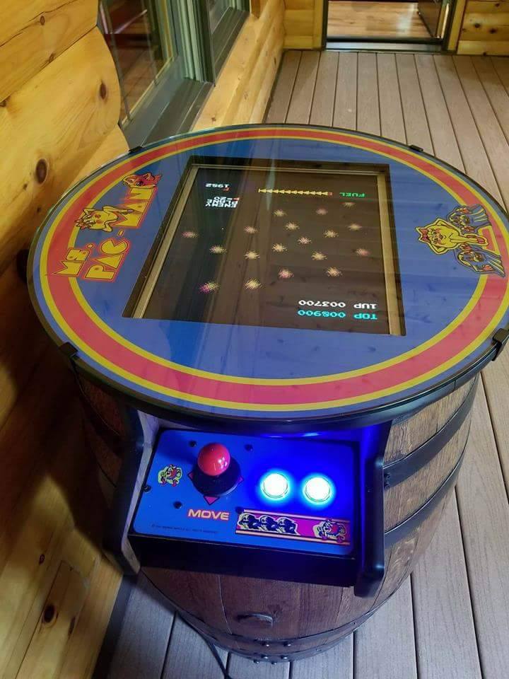 Tennessee Whiskey Barrel Multigame - Sixty Classic Games in One Unit - 1 Year Warranty! Used Barrel