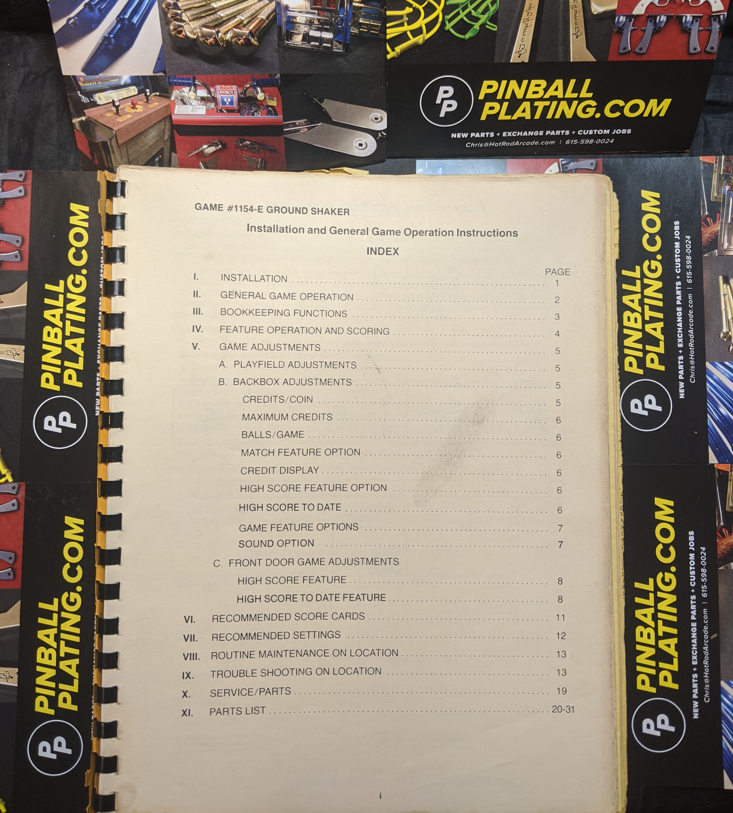 Ground Shaker - Bally - Pinball Manual - Schematics - Instructions - Used Copy