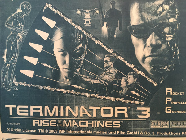 Terminator 3- Stern - Pinball Operations & Schematics Manual - Diagrams Wiring - Used