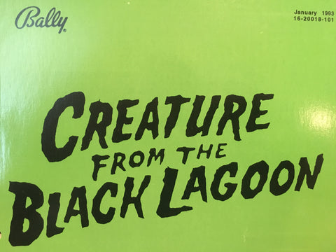 Creature from the Black Lagoon - Bally - Pinball Operations Manual - Diagrams - Instructions -Used Copy