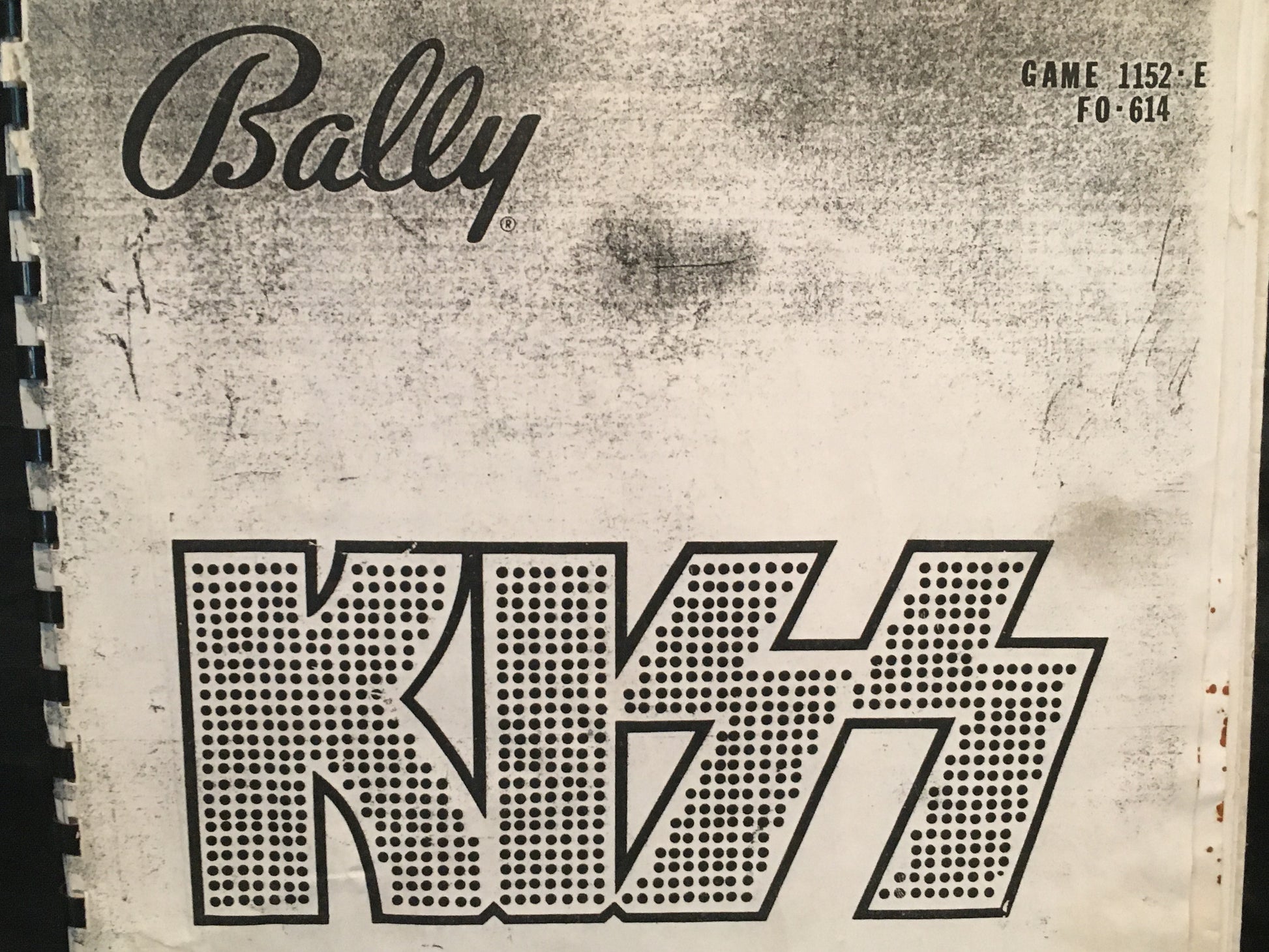 Kiss- Bally - Pinball Schematics Manual - Operations - Diagrams - Instructions - Used Copy