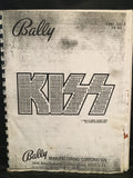 Kiss- Bally - Pinball Schematics Manual - Operations - Diagrams - Instructions - Used Copy