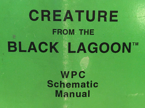 Creature from the Black Lagoon - Bally - Pinball WPC Schematics Manual - Diagrams - Instructions -Used Copy