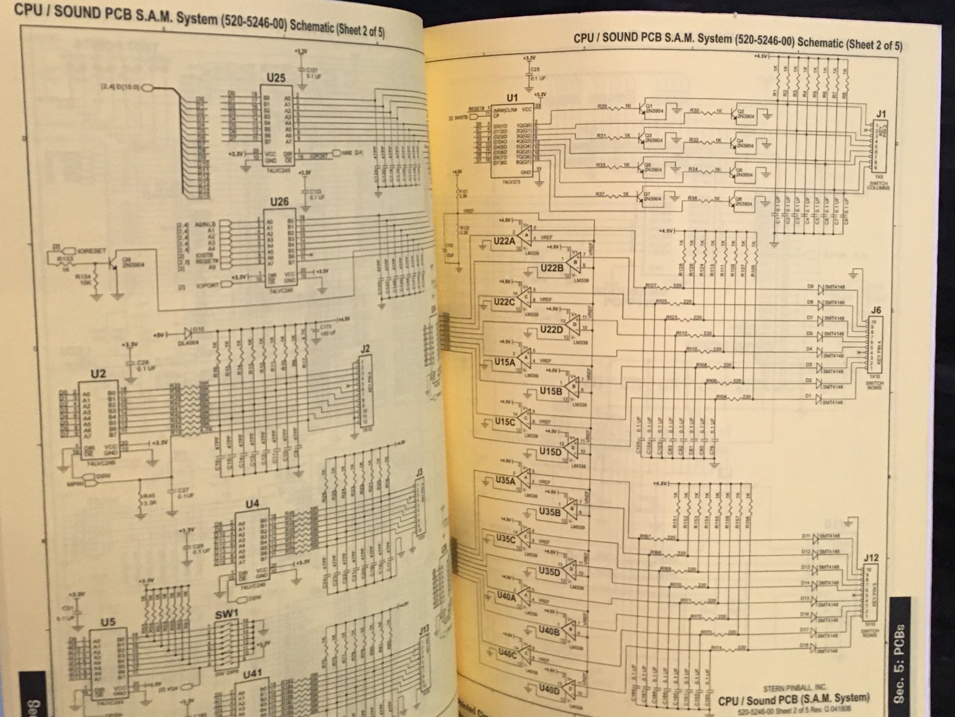 Pirates of the Caribbean- Stern - Pinball Service Instruction Schematics Manual - Diagrams - Used Copy
