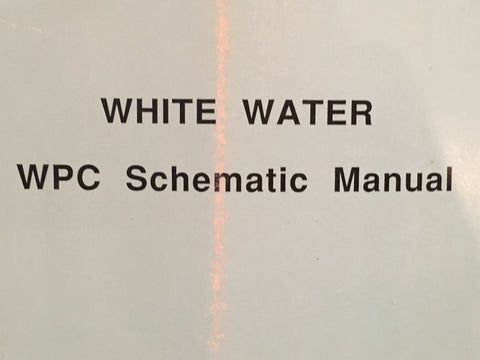 White Water - Williams -WPC Pinball Schematics Manual - Diagrams - Used Copy