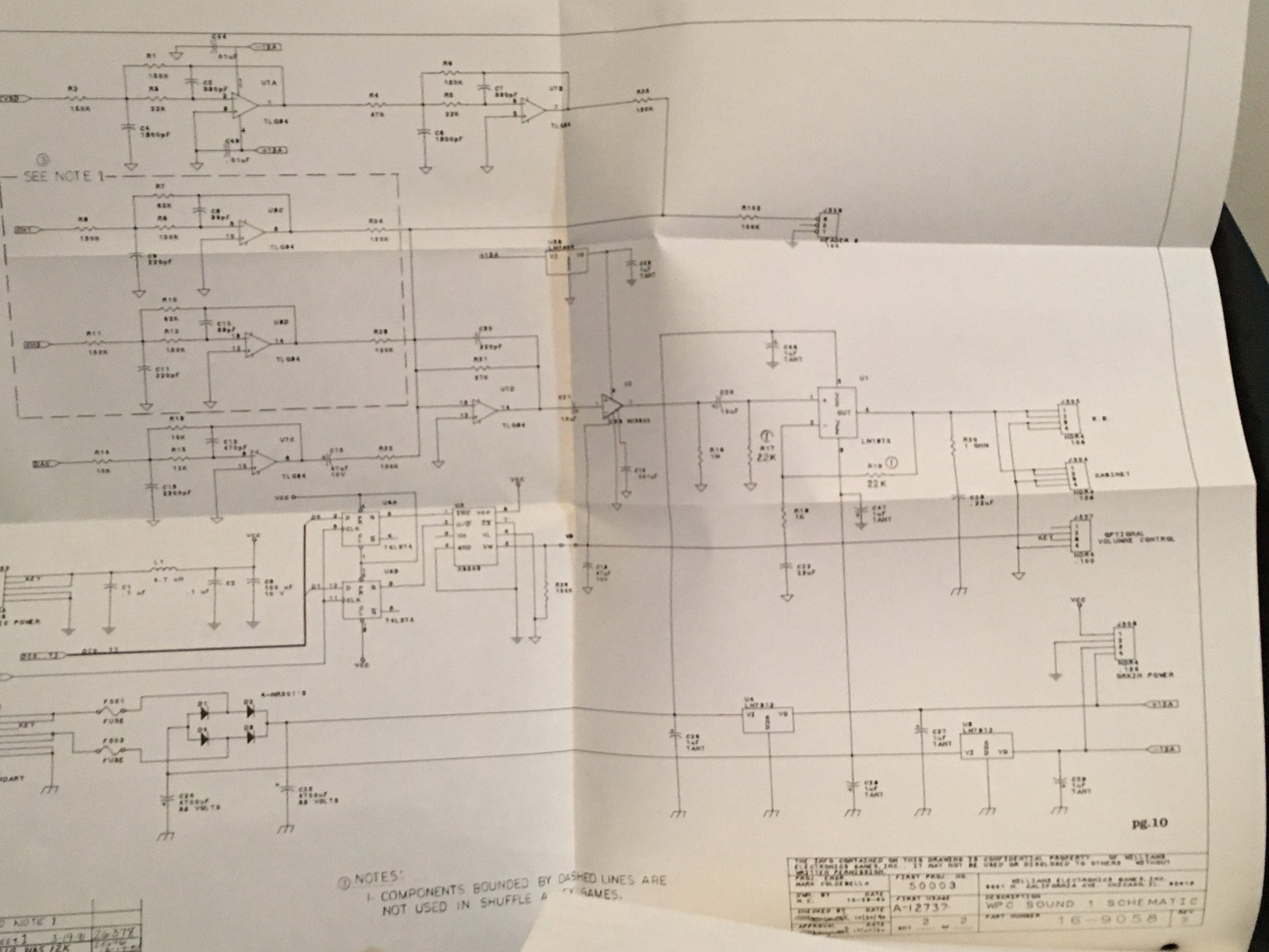 White Water - Williams -WPC Pinball Schematics Manual - Diagrams - Used Copy