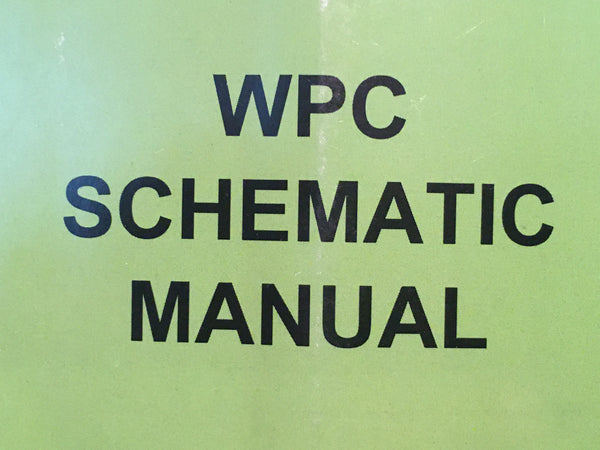 WPC Schematic Pinball Manual - Williams Midway - Diagrams - Used Copy