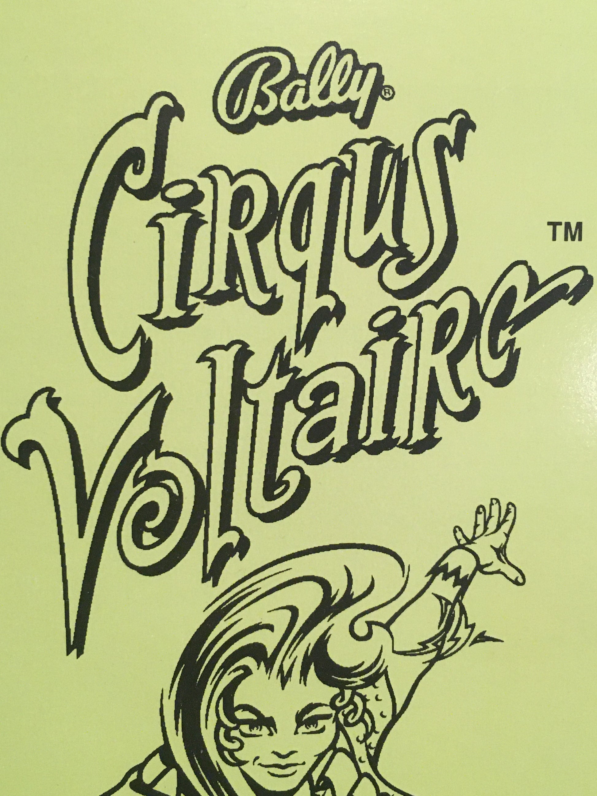 Cirqus Voltaire - Bally - Pinball Operations Manual - Wiring Diagrams - Instructions - Used Copy