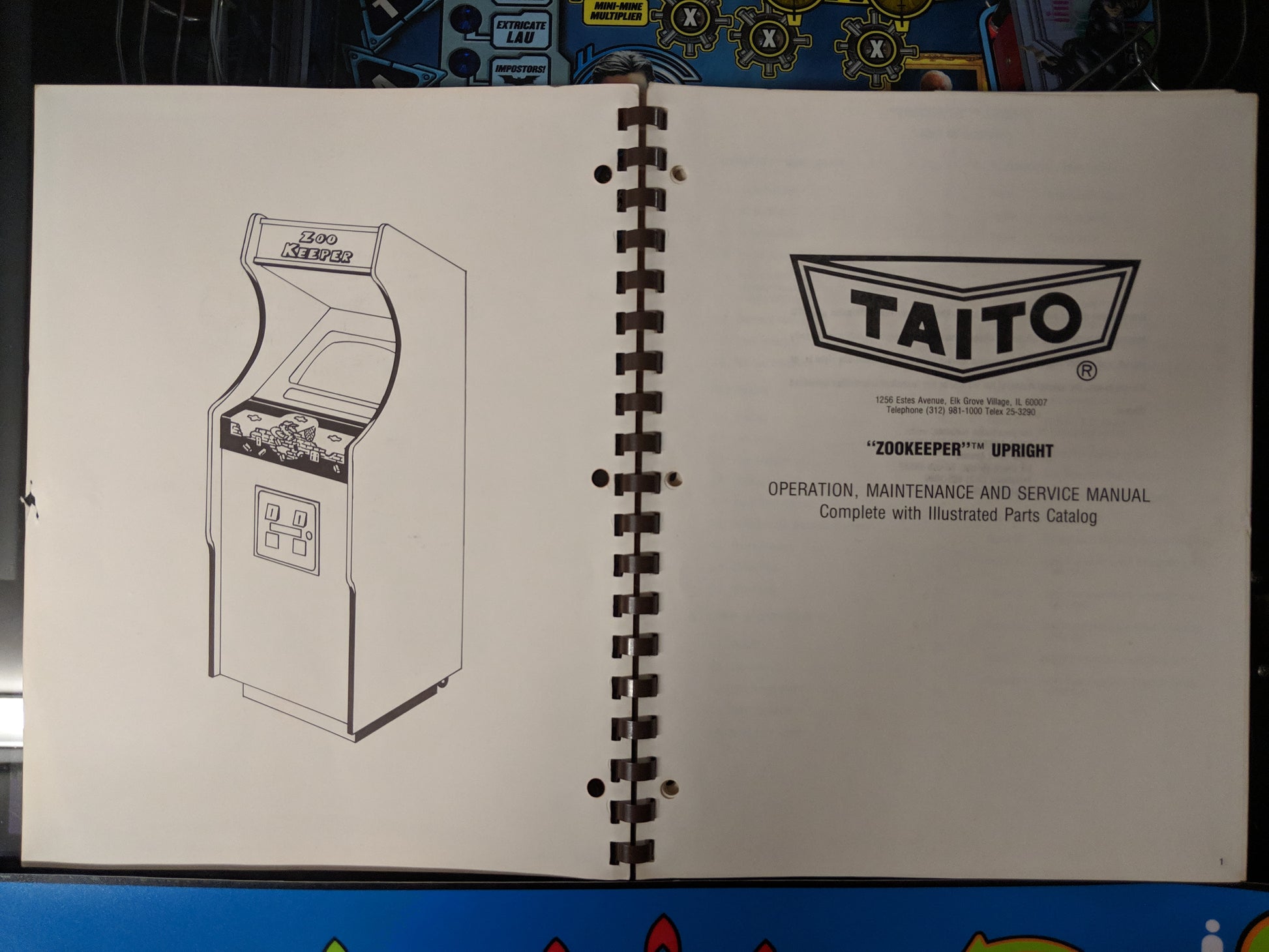 Zoo Keeper- Taito - Manual - Schematics - Instructions - Used Copy