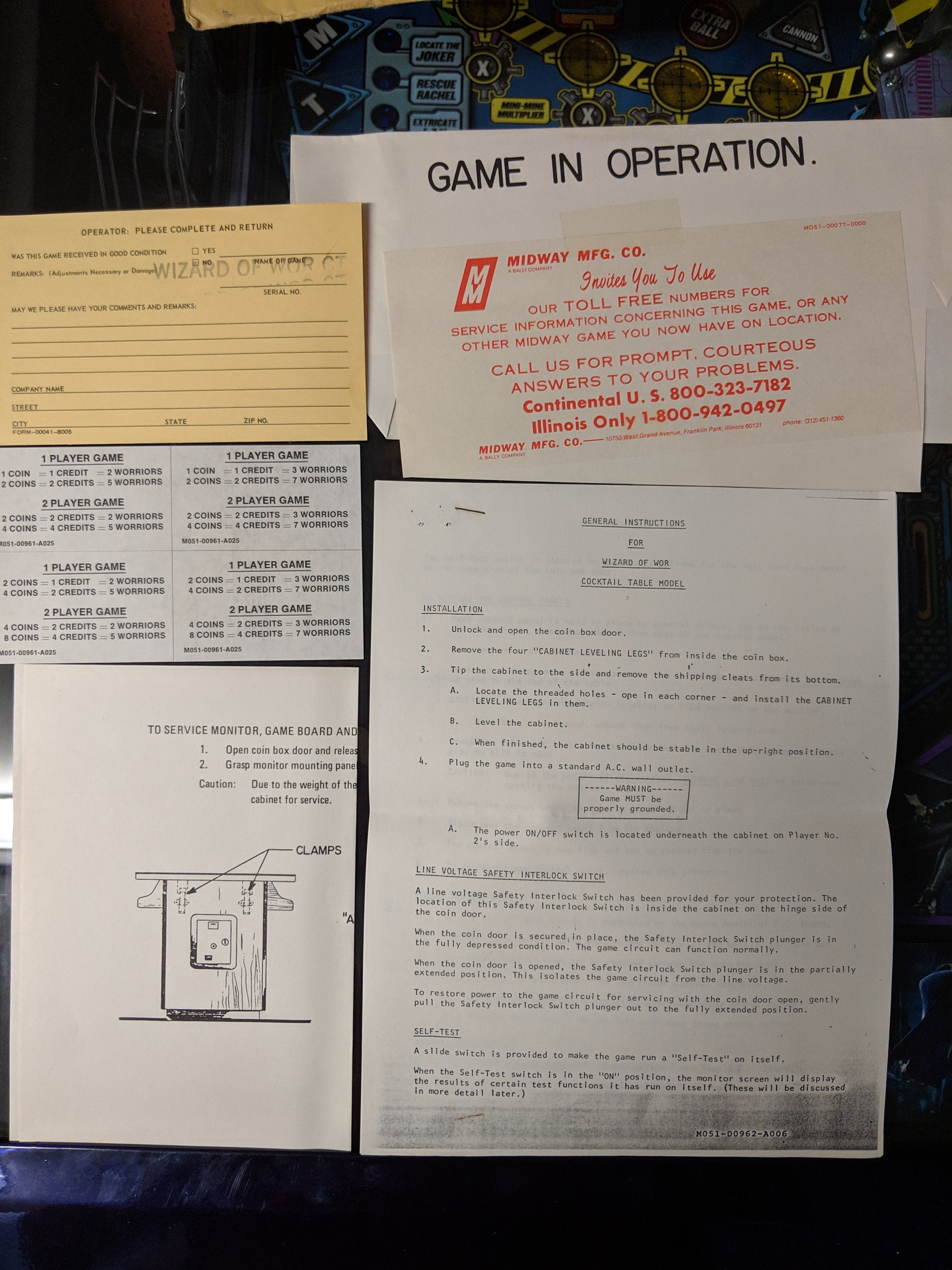 Zoo Keeper- Taito - Manual - Schematics - Instructions - Used Copy