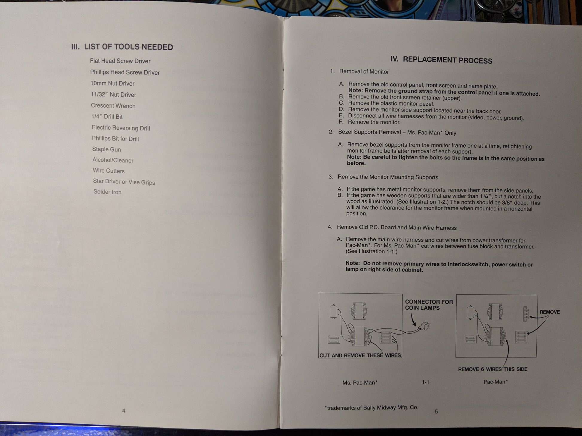 Pac-Man Ms. Pac-Man- Nintendo - Manual - Schematics - Instructions - Used Copy