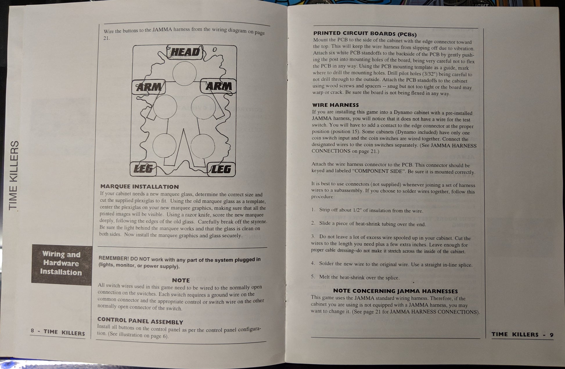 Time Killers - Strata - Manual - Installation Instructions - Used Copy