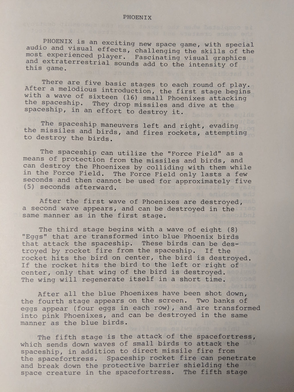 Phoenix - Centauri - Manual - Schematics - Instructions - Used Copy