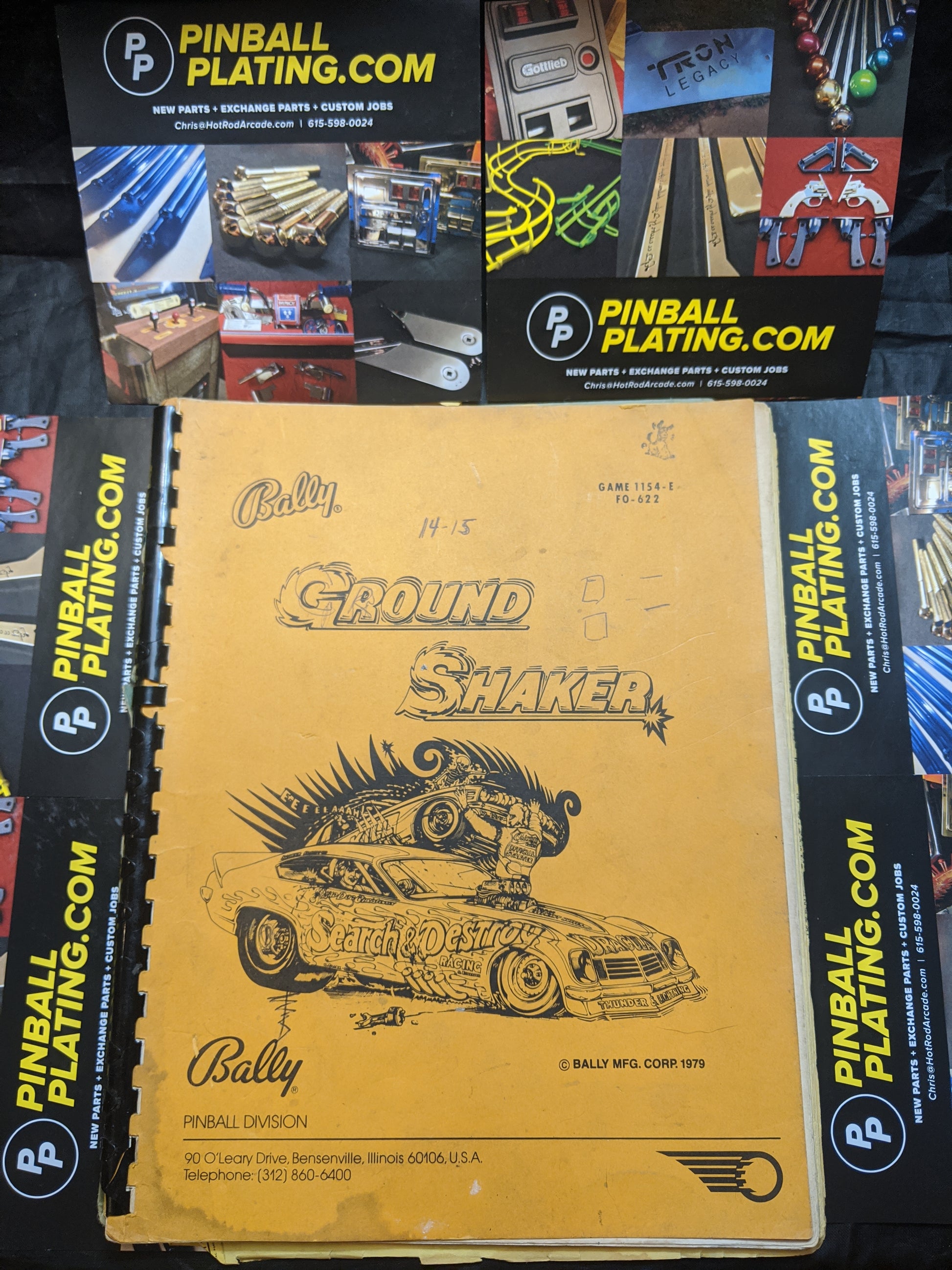 Ground Shaker - Bally - Pinball Manual - Schematics - Instructions - Used Copy