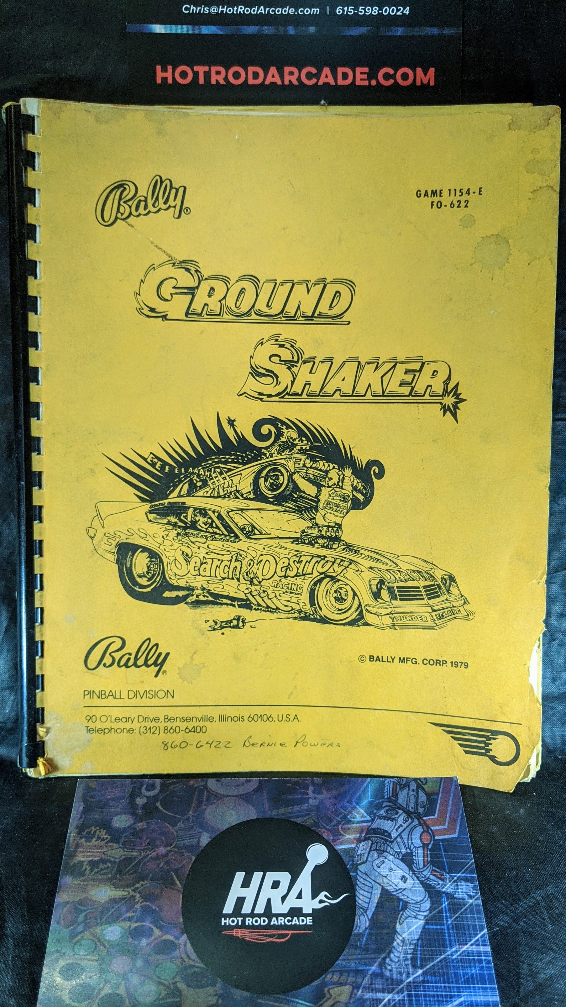 Ground Shaker - Bally - Pinball Manual - Schematics - Instructions - Used Copy