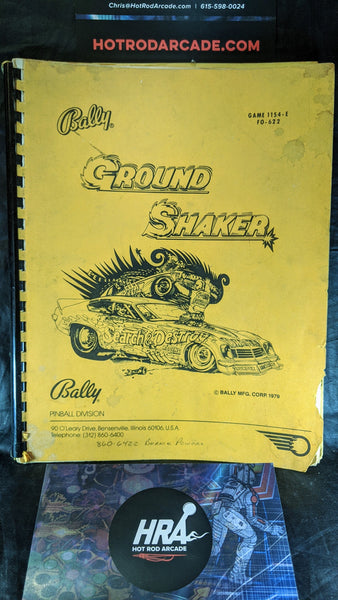 Ground Shaker - Bally - Pinball Manual - Schematics - Instructions - Used Copy
