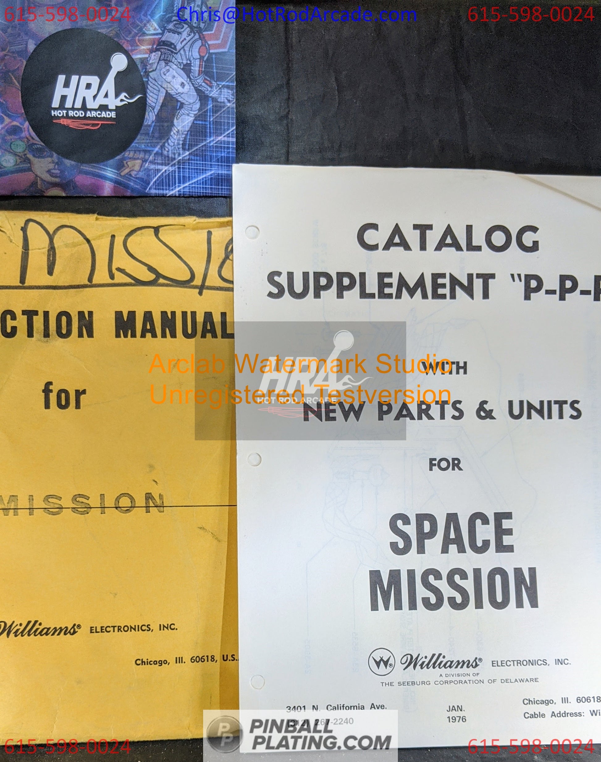 Space Mission - Williams - Pinball Manual - Schematics - Instructions - Used Copy