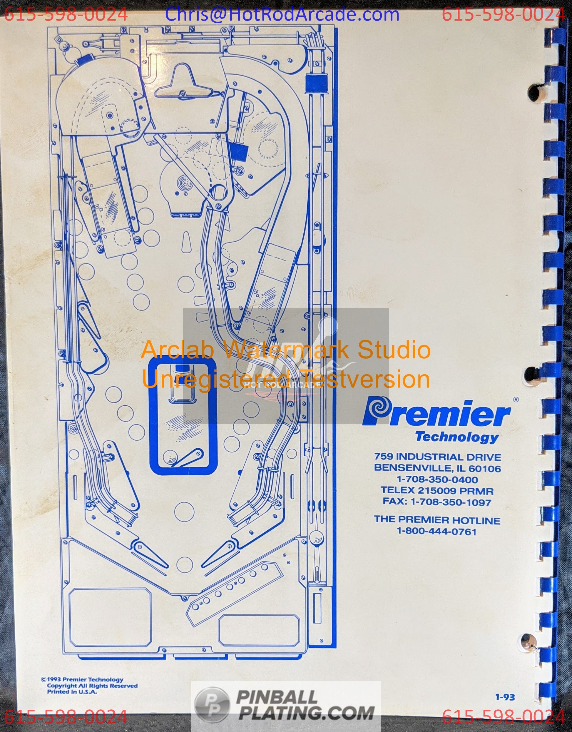 Street Fighter II - Gottlieb - Pinball Manual - Schematics - Instructions - Used Copy